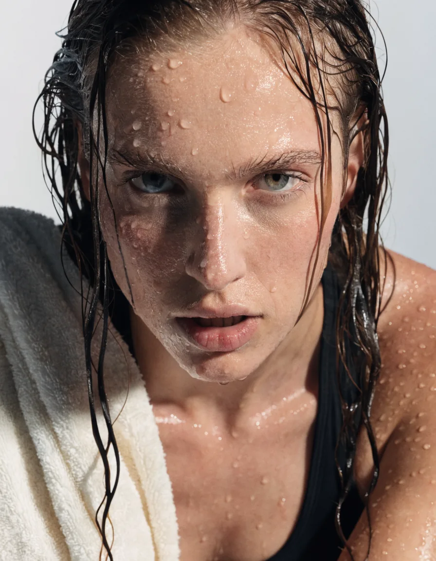 Editorial fitness e beleza ultrarrealista