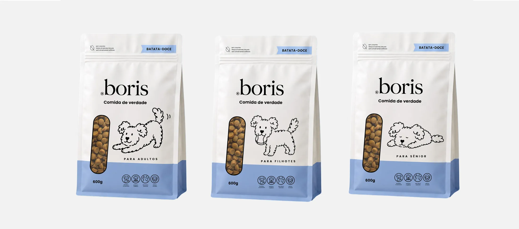 Embalagens de ração Boris